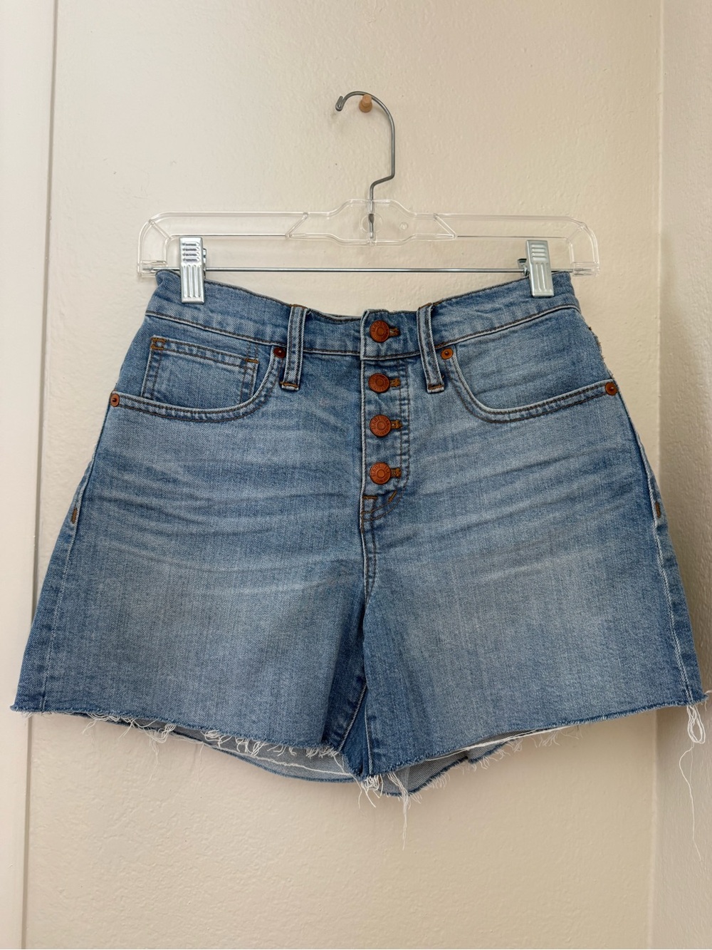 Madewell High Rise Button Front Shorts